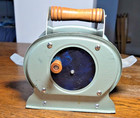Vintage 1950s Nestor Johnson Hand Crank Card Shuffler Green Metal  wood Parts