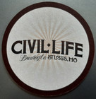 Craft Beer Coaster One Civil Life Brewing Co St Louis 4  1 2 2013 Mo-civ-2a