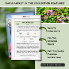 - Milkweed Seed Collection - Varieties Included  Butterfly  Common  Rose And Sho