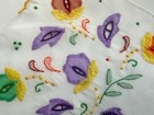 Vintage Hanky Floral Madeira Applique   Embroidery Hand Work Unique Unusual