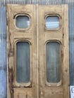 Antique French Double Doors  40x95  2 Pane Glass  European Reclaimed G204