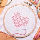 6 Pieces Aida Cloth 14 Count White Cross Stitch Fabric Craft Embroidery Handmade