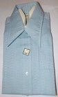 Vintage 1970s Dress Shirt  Pointy Collar  Poly cotton  Long Sleeve  Pocket 16-33