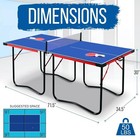 Serenelife 2pcs Foldable Table Tennis Table W  Single Player Playback Mode
