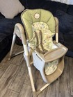 Vintage Pooh Disney Baby High Chair Beige green W  Removable Tray
