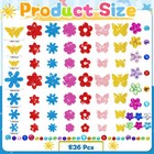 836 Pcs Glitter Foam Stickers   Gem Stickers gem Stickers flower Butterfly