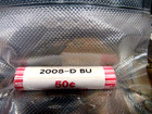 2008-d Lincoln  Penny Cent Original  Roll Of 50 Gem Bu Coins