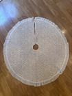 Vintage Handmade Reversible Christmas Tree Skirt Two Sided Ruffles