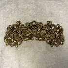 Vintage Cast  Metal Flowered Lipstick Holder  Gold Tone 