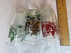 Davy Crockett Drink Glass Lot 3 Variations 1950s Vintage