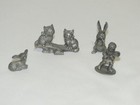 Spoontiques Pewter 1970 s - 80 s Lot Of 9 Pieces