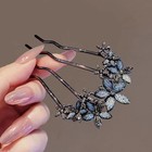 Pearls Twist Hair Pins French U Shape Side Combs Metal Decorative Hair Stick