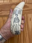 Scrimshaw Whale Tooth Replica   roman  7 Inches Long Great Details