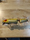  210 Vintage Original Heddon Wood Jointed Vamp Yellow white silver red 5 