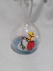 Rare  One Of A Kind Antique Hand Blown Italian Glass Hand Painted Oil  Cruet