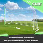 Portable Soccer Goal 12 x6  For Backyard Practice Kid Soccer Net W metal Frame 