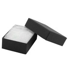 Matte Black Cotton Fill Jewelry Gift Boxes Cardboard Supplies Display Packaging