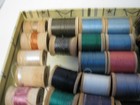 Vtg Thread Lot 85 J   P Sf Silk  Coats  Clarks  Star  Belding  Wooden Spools