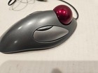 Logitech Trackman Marble T-bc21 Wired Usb Trackball Mouse Red Ball Tested