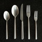 Quince Sambonet Gia Minimalist Brushed Stainless 40 Piece Flatware Set -open Box