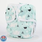 One Size Cloth Diaper Cover Snap With Double Gusset  polar Bear 