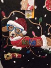Size Medium Fun Basset Hound Dog Light Up Christmas Holiday Sweater Ho Ho Ho Nwt