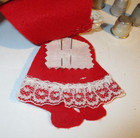 7 Metal Thimbles   Hand Made Felt Red Riding Hood Needle Holder