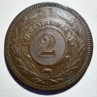 1869 Uruguay 2 Centesimos  Au Nice 