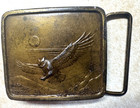 Indiana Metal Craft Brass Great Horned Owl Belt Buckle - 1977