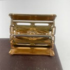 Vtg Gillette Gold Aristocrat Safety Razor 1946-47 W case Non-notched T-bar Usa