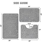 3 Piece Bathroom Rug Washable Bath Mat Set Memory Foam Toilet U-shaped Non Slip