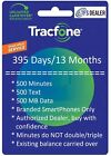 Tracfone Service Extension 1  Year 395 Days 500mins 500txt 500mb Branded Phones