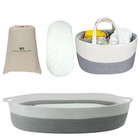 Cotton Rope Baby Changing Basket With Soft Baby Changing Pad Extra Travel Diaper