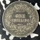 1844 Great Britain 1 Shilling Lot t4872 Silver  Nice Detail  Scratch