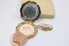 Vintage Stratton Compact W  Lipstick Holder Red Gold Tone W box