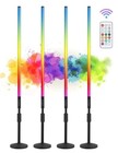 Zdmdrgb 4pack 4800mah Battery Powered 4ft Rgb Led Tube Dj Light Bar With Stan   