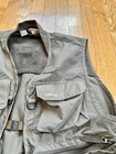 Vintage Orvis Fly Fishing Vest Multi Pockets Outdoor Utility Medium Brown