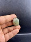 Very Rare Old Vintage Large Tibetan Turquoise Stone Bead Worn Patina
