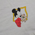 Vintage Dundee Disney Baby Blanket Cotton W Satin Trim Mickey Minnie Donald  843