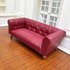 1 12 Scale Dollhouse Miniature Living Room Furniture Leather Sofa Black Chair