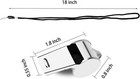 6pack Stainless Steel Whistle With Lanyard  Loud Crisp Sound Whistle Ideal For