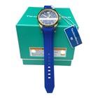 Technomarine Quartz Chronograph 200m 45mm Gold Tone Blue Dial Rubber W box