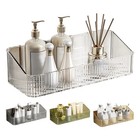 Kitchen Wall Mount Shower Caddy Bathroom Storage Shelf Holder Rack Organiser