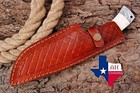 Custom Hand Made Pure Leather Sheath For Hunting Knife   Chris Blade Knife