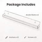 24  Wall Mount Nail Polish Rack Clear Acrylic Shelf Holds 150 Bottles Organizer