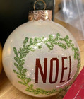 Noel Christmas Tree Round Glass Ornament 3 