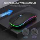 2 4ghz Wireless Optical Mouse Usb Rechargeable Rgb Cordless Mice For Pc Laptop