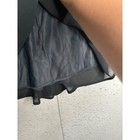 Vtg Petite Sophisticate Black Chiffon Elastic Waist Mini Skirt Made In Usa