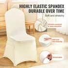 Uimoso 100pcs Beige Spandex Chair Covers For Events  Weddings  And Dining