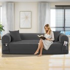 82  Boneless Couch For Living Room  No-assembly Sofa In A Box  Corduroy